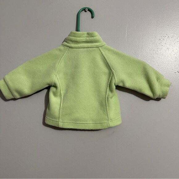 Columbia lime green babies zip up fleece coat size 6 months - Picture 2 of 4